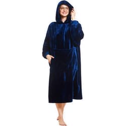 Aemilas Long Wearable Blanket Hoodie - Cozy Warm Blanket Sweatshirt as Gifts for Men Boyfriend Dad, Thick Flannel Hooded Blanket With Giant Pocket(Navy)