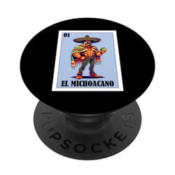 Funny Mexican Gifts for Michoacanos Funny Michoacan Mexican Design - El Michoacano PopSockets Adhesive PopGrip