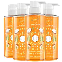 Safeguard Liquid Hand Soap, Micellar Deep Cleansing, Washes Away 99% Bacteria, Made with Natural Moisturizers, Enriched with Skin Conditioners, PH Balanced, Coconut Scent 10.1 oz (Pack of 4)