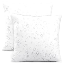 Utopia Bedding Outdoor Pillow Inserts 16 x 16 Inches (Pack of 2, White), Water Resistant Garden Throw Pillows for Patio and Porch Furniture