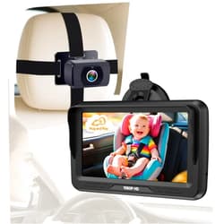 Rohent Baby Car Camera HD 1080P - Rear-Facing Infant Monitor with Night Vision Car Camera for Baby 150° Wide-Angle Lens Anti-Glare Screen Easy Install 360° Adjustable Display