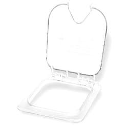 Carlisle FoodService Products Storplus Ez Access 1/6 Size Hinged Universal Food Pan Lid with Notch for Catering, Buffets, and Restaurants, Polycarbonate, Clear