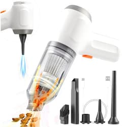 Pordsioc Mini Handheld Vacuum Cordless, Car Vacuum Cleaner Portable Rechargeable 3 in 1 Dust Buster & Air Blower & Hand Pump, 8000PA Hand Vacuum High Power for Keyboard, Inflate/Deflate