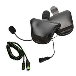 The Helmet Shop 7-PIN Half Helmet Headset Compatible with Harley Davison Audio Systems - Lower Cord Included