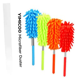 YIMICOO Microfiber Duster for Cleaning, YIMICOO 4PCS Hand Washable Dusters with Extension Pole, Extendable Cleaning Supplies for Home,Office,Car,Window,Furniture,Ceiling Fan
