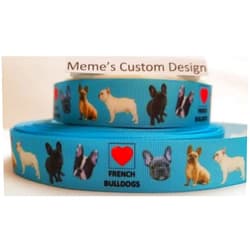 VERYN for Grosgrain Ribbon I Love French Bulldogs Canine Puppy Show Dogs Furry Friend 7/8