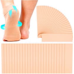 TrelaCo 50 Pcs Plantar Fasciitis Relief Strips Pre Cut Tape Foot Relief Tape Night Splints Strips for Plantar Fasciitis Sprained Ankle Heel Arch Pain(Skin Color)