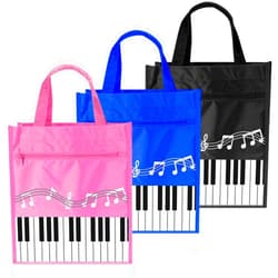 Cunno 3 Pcs Piano Keys Handbag Reusable Tote Bag Shoulder Shopping Bag for Music Teacher Gifts