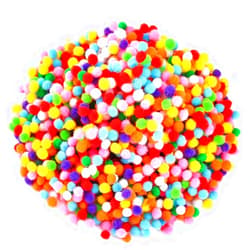 Caydo 2400 Pieces Mini Craft Pompoms Assorted Colors 6 mm Pom poms for Hobby Supplies and Valentine's Day Decorations