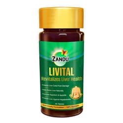 Zandu Livital Tablets, 100% Ayurvedic Ingredients, Protects Liver Against Various Hepatotoxins| Beneficial in Fatty Liver| Improves Digestion and Appetite & Aids in Liver Detox