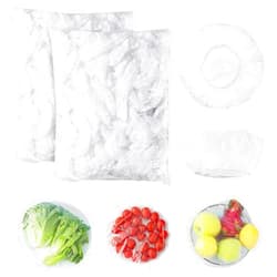 Skycase Fresh Keeping Bag, [200 Pack] Plastic Sealing Bags Food Cover,Universal Stretch Adjustable Bowl Lids for Preservation Fresh with Fruit, Vegetable and Meat
