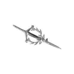 RIMSH LLC Celtic Design Kilt Pin Accessories for men Scottish Chrome Kilt Pins Size 4 inches long with Badge