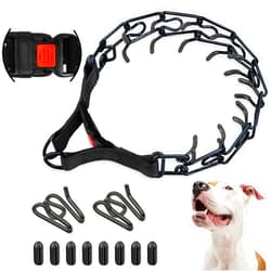 Supet Dog Training Collar, Adjustable No Pull Dog Training Collar with Buckle for Small Medium Large Dogs(Packed with One Extra Links)