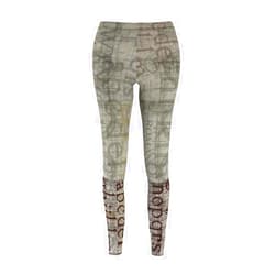 SpyfoxArt Studio Alphabet Letter Font Women's Cut & Sew Yoga Pants Casual Leggings