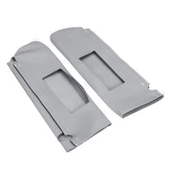 JAMESVAN Sun Visor Cover Skin,A Pair Sun Visor Replacement Cover Skin Compatible with Chevy Tahoe Suburban Yukon 1995-1999,Microfiber Leather Sun Visor Cover Skin, Left and Right,Gray
