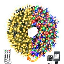 Gogsic Color Changing Christmas String Lights Indoor Outdoor 11 Modes, 500 LED 174ft Fairy Lights, Connectable Waterproof Christmas Tree Lights with Timer Remote Multicolor&Warm White