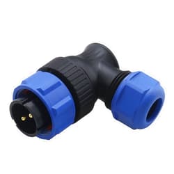 OTOTEC RV 2 Pin Aviation Circular Connector 12V 30A Power Compatible with Bluetti AC200MAX Waterproof IP68 Outdoor SP2111 2-Pin Aviation Circular Connector Right Angle