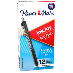 Paper Mate InkJoy 300RT Retractable Ballpoint Pens, Medium Point, Black, Box of 12