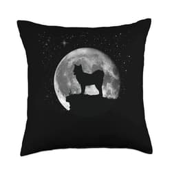 99 Gifts American Eskimo Dog Love Cloud German Spitz Moon Throw Pillow, 18x18, Multicolor