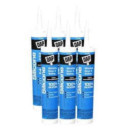 DAP 6 Pack DAP 08641 Silicone Multi-Purpose Sealant - Clear 10.1-oz Cartridge
