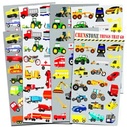 Infun Cars and Trucks Stickers Party Supplies Pack Toddler - Over 160 Stickers for Toddler Boys and Girls (Cars, Fire Trucks, Construction, Buses & More!)