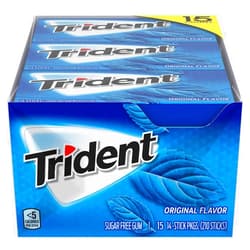 CHICHL Trident Original Flavor Bubble Gum 14 Sticks (Netcount 15 Pack), 15Count ()