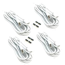 HUALAND 4pcs/Pack White 3m/9.84 ft 4 Pins RGB Extension Cable LED Strip Connector Extension Cable Cord for SMD 5050 3528 2835 RGB LED Light Strip，RGB 4 pin Cable，led Wire Extension