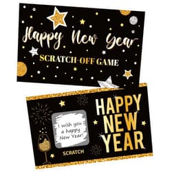 M1NTP1US + 40PCS Happy New Year DIY Scratch-Off Cards 2025 – New Year’s Eve Party Game Supplies Favors
