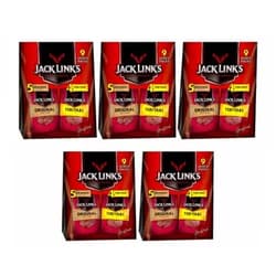 Jack Links Beef Jerky Variety Bag Original, Teriyaki, 9 Count (5 Bags)