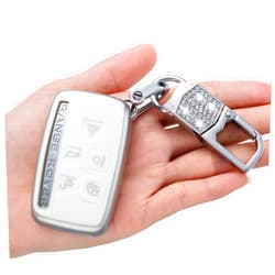 LCXWZNDY for Land Rover/Jaguar Key Fob Case Cover,Compatible with Evoque Velar Sport Discovery ,Freelander2,LR4 F-PACE, F-Type,XF,XJ,XE