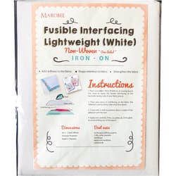 MAROBEE White Fusible Interfacing Lightweight Non-Woven for Sewing and Quilting Projects, Ultra Adhesive Bond Iron-On One Sided - Apparels and Face Masks, DIY Crafts (40 Inch x 3 Yard)