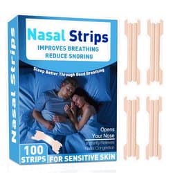 ATAZUA Nasal Strips for Snoring, 100 PCS Works Instantly Nasal Breathing Strips, for Nasal Congestion Due to Cold & Allergy, Stops Snoring