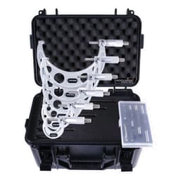Accusize Industrial Tools 0-6 inch by 0.0001'' Ultra-Precision Outside Micrometers with Carbide Tips 6 Pc Set, Eg00-0906