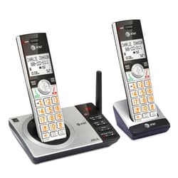 AT&T CL82207 DECT 6.0 2-Handset Cordless Phone for Home with Answering Machine, Call Blocking, Caller ID Announcer, Intercom and Unsurpassed Range, Silver