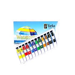 Yarka 33513 Non-Toxic Watercolor Paint Set, 7.5 mL Tube, Assorted Bright Color (Pack of 12)
