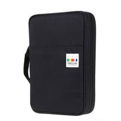 BTSKY Portable Colored Pencil Case - Colored Pencil Organizer Holds 166 Pencils or 112 Gel Pens Large Capacity Zippered Pencil Holder Gel pens (Black)