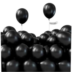 PartyWoo Black Balloons, 50 pcs 5 Inch Matte Black Balloons, Black Balloons for Balloon Garland or Balloon Arch as Party Decorations, Birthday Decorations, Retirement Party Decorations, Black-Y18