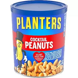 PLANTERS Salted Cocktail Peanuts, 16 oz. Resealable Jar - Cholesterol Free Heart Healthy Snack - A Good Source of Essential Nutrients - Premium Quality Peanuts - Kosher salted (Pack of 1)