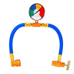 Ketofa R134A Car AC Refrigerant Charge Hose Kit Recharge Hose with Gauge,A/C 1/2 Recharge Measuring Kit Can Tap Air Conditioning Pressure Gauge R134A by Ketofa