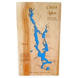 PERSONAL HANDCRAFTED DISPLAYS Chetek Lakes Wisconsin: Contemporary Wood Laser Engraved Map | Custom Text Included | Wood Sign | Wall Hanging | Nautical Art | 2D Wood Map | Wall Art | Made to Order 15