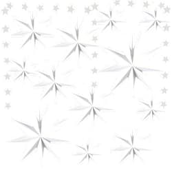 WNSIRVY 12 Pack 9-Pointed Large 3D Paper Star Lanterns with Star Garland Hanging Lanterns Lampshade for Themed Party, Home Wedding, Birthday Decorations (White)