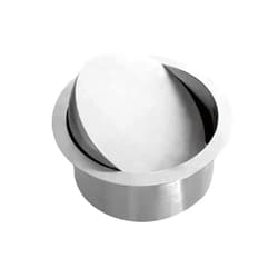 CapriTech Built-in Countertop Trash and Waste Chute Lid - Round Stainless Steel Balance Flap Cover Flush Trash Grommet Swing Trash Can Lid