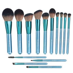 BS-MALL Makeup Brush Set 14Pcs Premium Synthetic Professional Makeup Brushes Foundation Powder Blending Concealer Eye shadows Blush Makeup Brush Kit Deep Starry Blue