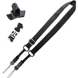 BLOSOMEET Portable Shoulder Strap for iPad/Samsung Tablet Case/Camera- Adjustable removable Neck Strap-Nylon,Black