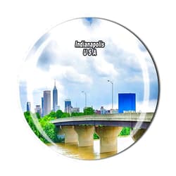 Timefly Indianapolis USA America Fridge Magnet Crystal Tourist Souvenir Gift Collection Refrigerator Magnetic Sticker