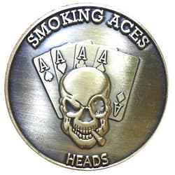 Thompson Emporium Gamblers Creed Lucky Mojo Heads Tails Challenge Coin