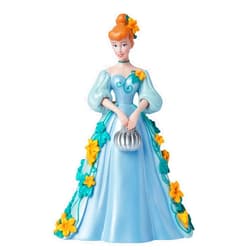 Enesco Disney Showcase Princess Cinderella Holding a Silver Pumpkin Botanical Figurine, 8.46 Inch, Multicolor