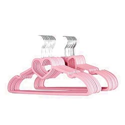 RUrEu Coat Hangers Clothes Hanger Durable Hanger Heart Pattern Coat Hanger Adult Children Clothing Hanging Supplies Clothes Hangers/Pink/10Pcs