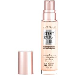 Maybelline Dream Radiant Liquid Medium Coverage Hydrating Makeup, Lightweight Liquid Foundation, Nude Beige, 1 Count