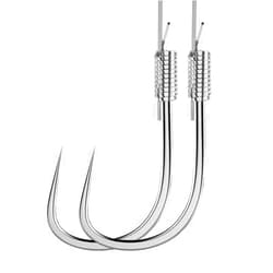Dyxssm Small Barbless Fishing Hooks with Line, Pretied Tiny Fishing Hook on Nylon Line (Pack of 20)